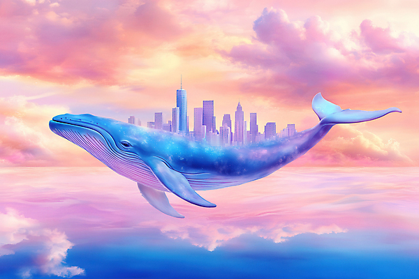 PSD 구름 편집이미지 분홍색 섬 하늘 풍경 사람없음 건물 도시 고래 이미지편집 자연요소 건축물 컬러 포유류 수중동물 파일형식