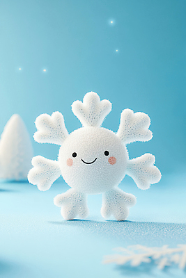 JPG 나무 편집이미지 하늘색 겨울 눈꽃 미소 사람없음 질감 편집실사 AI컴퓨터그래픽 AI콘텐츠 식물 계절 눈_날씨 표정 파란색 CG 파일형식