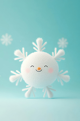 JPG 나무 편집이미지 하늘색 겨울 눈꽃 미소 사람없음 질감 편집실사 AI컴퓨터그래픽 AI콘텐츠 식물 계절 눈_날씨 표정 파란색 CG 파일형식