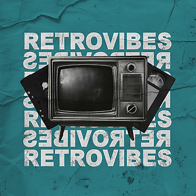 PSD 편집이미지 사람없음 텔레비전 카세트테이프 질감 복고 청록색 콜라주 이미지편집 컬러 전자제품 파일형식