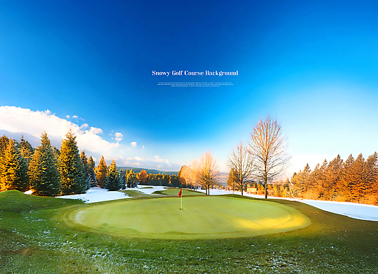 PSD 나무 구름 템플릿 겨울 골프 골프장 하늘 사람없음 추위 눈 깃발 숲 눈덮임 이미지템플릿 자연요소 식물 계절 컨셉 스포츠시설 날씨 구기 파일형식