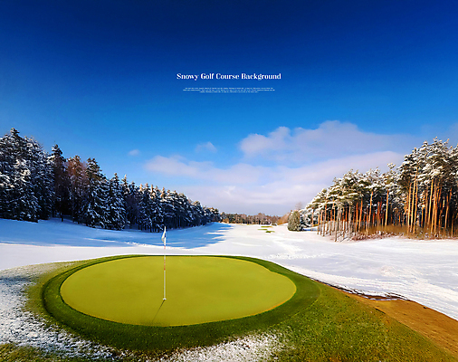 PSD 나무 구름 템플릿 겨울 골프 골프장 하늘 사람없음 추위 눈 깃발 숲 눈덮임 이미지템플릿 자연요소 식물 계절 컨셉 스포츠시설 날씨 구기 파일형식