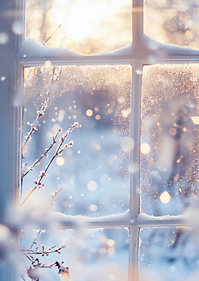 JPG 편집이미지 겨울 사람없음 인테리어 햇빛 흰색 나뭇가지 눈 창가 보케 쌓인눈 편집실사 AI포토 AI콘텐츠 자연요소 나무 디자인 계절 컬러 창문 날씨 태양 CG 파일형식