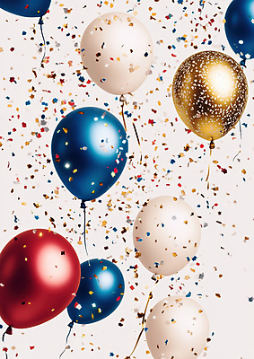 JPG 편집이미지 새해 사람없음 파티 꽃가루 풍선 연말 편집실사 AI포토 AI콘텐츠 이벤트 가루 CG 파일형식