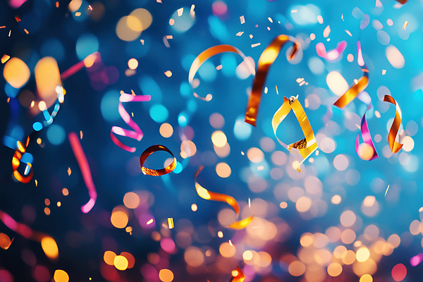 JPG 편집이미지 새해 사람없음 컬러풀 파티 보케 꽃가루 연말 편집실사 AI포토 AI콘텐츠 컬러 이벤트 가루 CG 파일형식