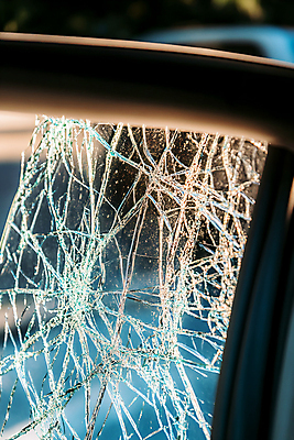 JPG 편집이미지 창문 자동차 유리 사람없음 햇빛 일몰 교통사고 사건 보케 깨짐 차사고 편집실사 AI포토 AI콘텐츠 육상교통 컨셉 재질 태양 노을 CG 파일형식