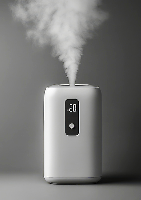 JPG 편집이미지 실내 사람없음 건강관리 회색 수증기 가습기 습도 편집실사 AI포토 AI콘텐츠 컬러 건강 관리 내부 CG 파일형식