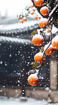 JPG 편집이미지 겨울 나뭇잎 한옥 매달리기 감 풍경 사람없음 나뭇가지 시골 눈 디지털합성 기와지붕 홍시 쌓인눈 편집실사 AI포토 AI콘텐츠 자연요소 나무 한국전통 계절 고건축 잎 과일 모션 지붕 날씨 기와 CG 파일형식