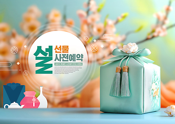 PSD 편집이미지 한국전통 꽃 겨울 근하신년 새해 선물 사람없음 설날 전통문양 나뭇가지 눈 보자기 도자기 찻주전자 노리개 민트색 사전예약 을사년 이미지편집 자연요소 나무 식물 전통 문양 계절 명절 컬러 주전자 날씨 전통소품 한국 예약 파일형식 천_직물 2025년