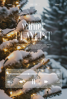 편집이미지 크리스마스 겨울 사람없음 빛 크리스마스트리 흰색 눈 소나무 재생 쌓인눈 알전구 플레이리스트 이미지편집 AI파일 자연요소 나무 계절 기념일 음악 컬러 전구 날씨 파일형식 벡터