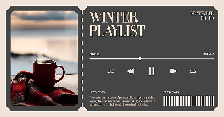 편집이미지 커피 크리스마스 겨울 사람없음 티켓 수증기 담요 바코드 재생 플레이리스트 이미지편집 AI파일 계절 기념일 음료 음악 파일형식 벡터