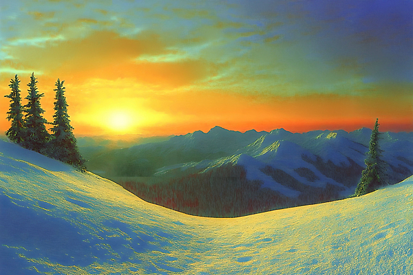 JPG 나무 설경 일러스트 자연 하늘 사람없음 빛 태양 노을 일몰 숲 설산 국내일러스트 AI일러스트 AI콘텐츠 자연요소 식물 겨울 산 풍경 생태계 파일형식