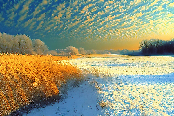 JPG 나무 구름 겨울 일러스트 자연 하늘 초원 사람없음 노을 설원 풀 숲 국내일러스트 AI일러스트 AI콘텐츠 자연요소 식물 계절 눈_날씨 생태계 파일형식