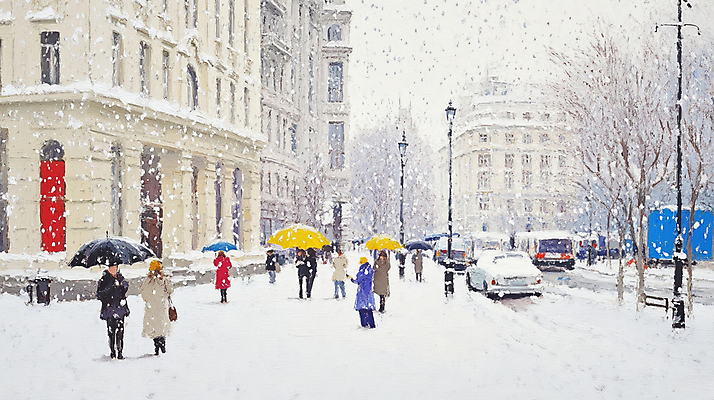 JPG 전신 나무 여자 남자 설경 가로등 일러스트 우산 유럽풍경 자동차 들기 여러명 성인 건물 도시 군중 베이지색 눈내림 성인만 눈덮임 국내일러스트 AI일러스트 AI콘텐츠 식물 건축물 공공시설 유럽 육상교통 컬러 다수 컨셉 겨울 모션 눈_날씨 사람 풍경 파일형식