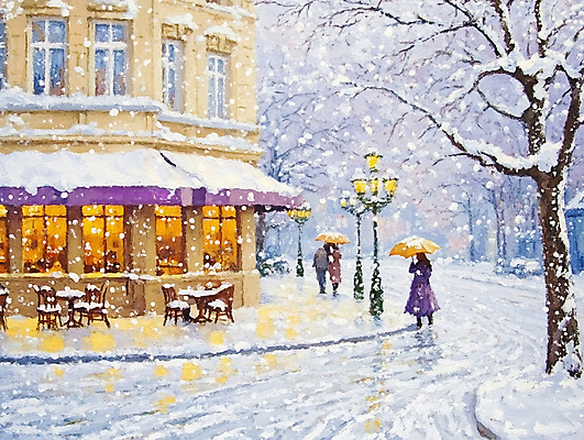 JPG 나무 여자 남자 설경 가로등 일러스트 우산 유럽풍경 들기 성인 건물 세명 빛 카페 도시 베이지색 눈내림 성인만 눈덮임 국내일러스트 AI일러스트 AI콘텐츠 식물 건축물 공공시설 유럽 컬러 컨셉 겨울 모션 눈_날씨 사람 풍경 상점 파일형식