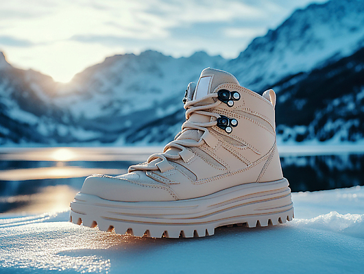 JPG 편집이미지 패션 운동화 겨울 사람없음 빛 눈 디지털합성 방한용품 편집실사 AI포토 AI콘텐츠 자연요소 계절 신발 날씨 CG 오브젝트 파일형식