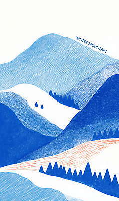 PSD 설경 겨울 일러스트 자연 사람없음 파란색 숲 스케치 만년설 설산 산맥 국내일러스트 계절 컬러 산 미술 풍경 생태계 파일형식