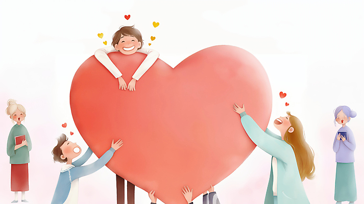 JPG 손 여자 남자 행복 분홍색 일러스트 미소 들기 여러명 성인 책 하트 잡기 성인만 국내일러스트 AI일러스트 AI콘텐츠 모양 감정 컬러 다수 모션 표정 사람 신체부위 파일형식