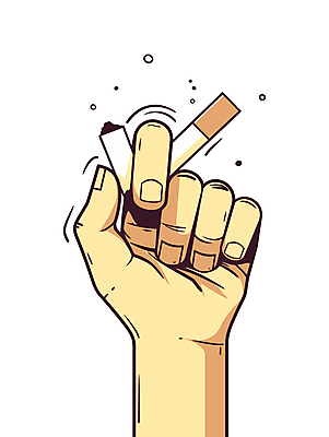 손 일러스트 담배 신체부위 노란색 손상 가루 금연 국내일러스트 AI파일 캠페인 컬러 컨셉 사람 사회이슈 파일형식 벡터