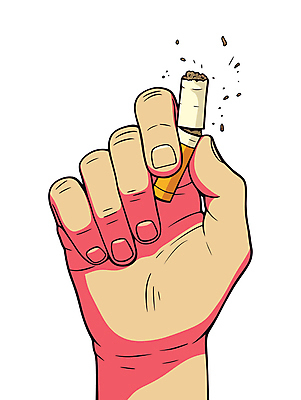 손 일러스트 담배 신체부위 노란색 손상 가루 금연 국내일러스트 AI파일 캠페인 컬러 컨셉 사람 사회이슈 파일형식 벡터