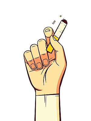 손 일러스트 담배 신체부위 노란색 손상 가루 금연 국내일러스트 AI파일 캠페인 컬러 컨셉 사람 사회이슈 파일형식 벡터