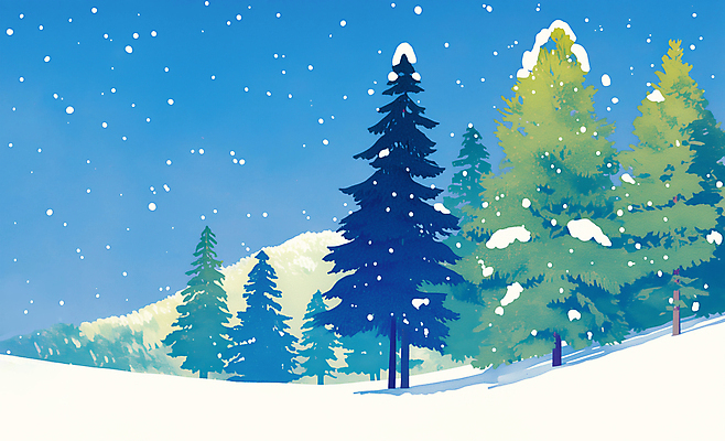 JPG 나무 일러스트 하늘 산 사람없음 눈 숲 감성 쌓인눈 눈내림 겨울풍경 국내일러스트 AI일러스트 AI콘텐츠 자연요소 식물 컨셉 겨울 날씨 눈_날씨 풍경 파일형식