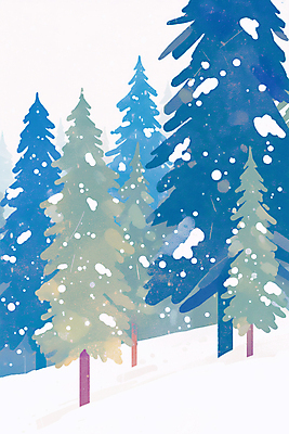 JPG 나무 일러스트 사람없음 눈 숲 감성 쌓인눈 눈내림 겨울풍경 국내일러스트 AI일러스트 AI콘텐츠 자연요소 식물 컨셉 겨울 날씨 눈_날씨 풍경 파일형식