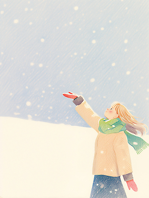 JPG 여자 일러스트 청소년 색연필 한명 미소 파란색 손들기 목도리 눈 손내밀기 털장갑 감성 눈내림 십대여자한명만 겨울풍경 국내일러스트 AI일러스트 AI콘텐츠 자연요소 1 잡화 컬러 장갑 컨셉 겨울 모션 날씨 학용품 눈_날씨 표정 사람 풍경 손짓 여자한명만 십대여자만 파일형식