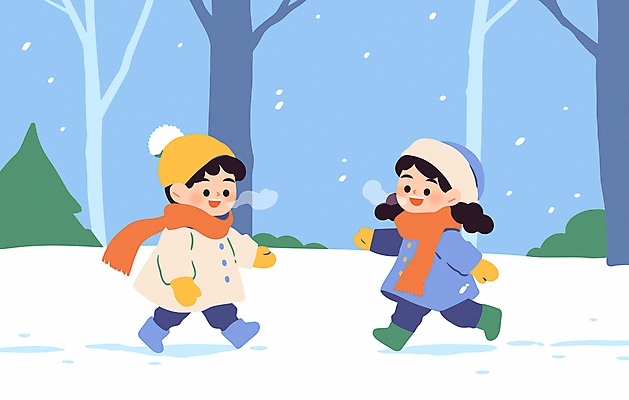 전신 나무 여자 남자 어린이 장갑 겨울 일러스트 털모자 미소 소녀 소년 두명 파란색 친구 소풍 손들기 마주보기 목도리 인사 숲속 쌓인눈 눈내림 어린이만 눈덮임 국내일러스트 AI파일 식물 모자_잡화 잡화 계절 컬러 컨셉 관계 모션 눈_날씨 표정 사람 야외활동 예절 숲 파일형식 벡터