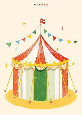 PSD 일러스트 텐트 이벤트 사람없음 장식 반짝임 축제 깃발 서커스 즐거움 오브젝트 가랜드 아이보리 국내일러스트 감정 컬러 모션 캠핑도구 파티용품 파일형식