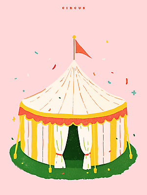 PSD 일러스트 폭죽 텐트 이벤트 사람없음 장식 축제 깃발 서커스 즐거움 오브젝트 꽃가루 연분홍색 국내일러스트 감정 분홍색 캠핑도구 가루 파일형식