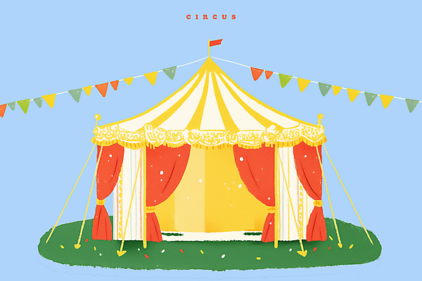 PSD 별 하늘색 일러스트 텐트 이벤트 사람없음 장식 축제 깃발 서커스 즐거움 오브젝트 가랜드 국내일러스트 자연요소 감정 캠핑도구 파란색 파티용품 파일형식