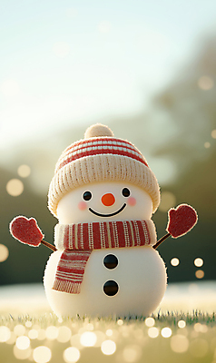 JPG 편집이미지 장갑 겨울 눈사람 털모자 미소 잔디 사람없음 햇빛 목도리 눈 숲속 보케 편집실사 AI컴퓨터그래픽 AI콘텐츠 자연요소 식물 모자_잡화 잡화 계절 날씨 표정 태양 숲 CG 파일형식