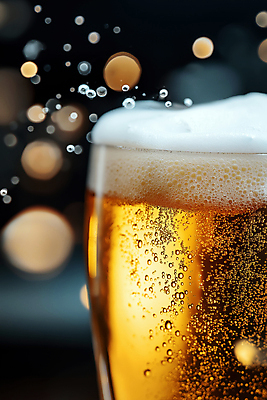 JPG 편집이미지 근접촬영 사람없음 파티 검은색 축제 거품 금색 물방울 보케 맥주잔 편집소스 편집실사 AI포토 AI콘텐츠 뷰포인트 컬러 술잔 이벤트 CG 파일형식