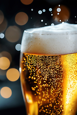 JPG 편집이미지 근접촬영 사람없음 파티 검은색 축제 거품 금색 보케 맥주잔 편집소스 편집실사 AI포토 AI콘텐츠 뷰포인트 컬러 술잔 이벤트 CG 파일형식