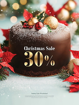 PSD 편집이미지 크리스마스장식 크리스마스 겨울 이벤트 사람없음 세일 디지털합성 솔잎 초코케이크 포인세티아 슈가파우더 홀리데이 오너먼트 편집소스 이미지편집 계절 기념일 꽃 잎 휴가 케이크 파일형식