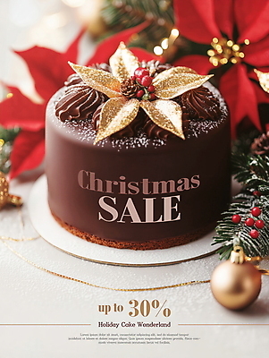 PSD 편집이미지 크리스마스장식 크리스마스 겨울 이벤트 사람없음 세일 디지털합성 솔잎 초코케이크 포인세티아 슈가파우더 호랑가시나무열매 홀리데이 오너먼트 편집소스 이미지편집 계절 기념일 열매 꽃 잎 휴가 케이크 파일형식
