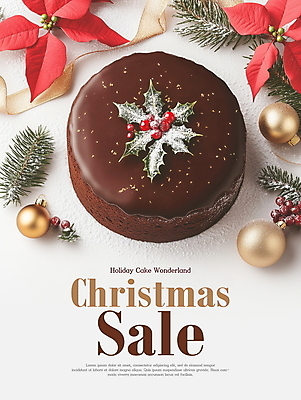 PSD 편집이미지 크리스마스장식 크리스마스 겨울 이벤트 사람없음 세일 디지털합성 솔잎 초코케이크 포인세티아 슈가파우더 호랑가시나무열매 홀리데이 오너먼트 편집소스 이미지편집 계절 기념일 열매 꽃 잎 휴가 케이크 파일형식
