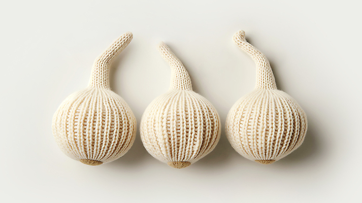 JPG 편집이미지 채소 마늘 사람없음 귀여움 뜨개질 디지털합성 니트 수공예 편집소스 편집실사 AI포토 AI콘텐츠 컨셉 상의 취미 공예 CG 파일형식