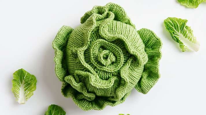 JPG 편집이미지 채소 사람없음 귀여움 뜨개질 양상추 디지털합성 니트 수공예 편집소스 편집실사 AI포토 AI콘텐츠 컨셉 상의 취미 공예 CG 파일형식