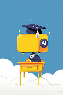 JPG 의자 일러스트 학사모 기술 앉기 사람없음 노란색 눈 로봇 책상 쌓인눈 장학생 눈내림 AI_인공지능 국내일러스트 AI일러스트 AI콘텐츠 자연요소 모자_잡화 학생 컬러 가구 졸업 모션 날씨 눈_날씨 파일형식