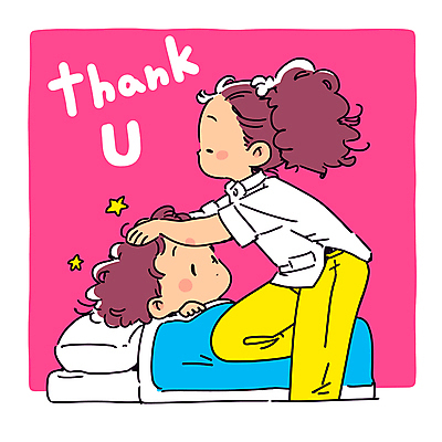 여자 남자 별 어린이 인물캐릭터 분홍색 일러스트 베개 직업캐릭터 소년 성인 두명 눕기 이불 환자 간호사 침대 간호 감사 간호복 쓰다듬기 일러캐릭터 AI파일 자연요소 직업 캐릭터 감정 컬러 가구 유니폼 의학 침구 모션 사람 의료진 파일형식 벡터