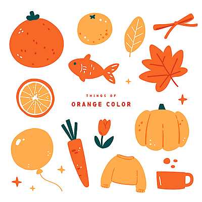 리본 단풍 스티커 낙엽 오렌지 일러스트 귤 사람없음 컵 반짝임 주황색 당근 튤립 스웨터 오브젝트 금붕어 풍선 늙은호박 국내일러스트 AI파일 식기 꽃 컬러 상의 잎 과일 모션 호박 뿌리채소 어류 파일형식 벡터