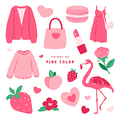 원피스 분홍색 스티커 가방 일러스트 딸기 나뭇잎 사람없음 장미 화장품 립스틱 하트 스웨터 플라밍고 카디건 오브젝트 크로스백 복숭아 마카롱 히비스커스 국내일러스트 AI파일 모양 잡화 옷 꽃 컬러 상의 잎 과일 조류 디저트 뷰티 외투 파일형식 벡터