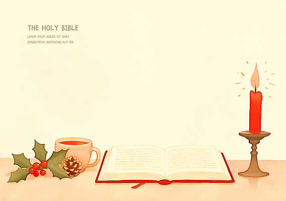 PSD 기독교 커피 음료 크리스마스 겨울 일러스트 초 사람없음 컵 빛 성경 천주교 머그컵 솔방울 베이지색 호랑가시나무열매 카피스페이스 국내일러스트 식기 계절 기념일 열매 종교 컬러 종교용품 공백 파일형식