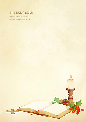 PSD 기독교 십자가 크리스마스 겨울 일러스트 초 사람없음 빛 성경 천주교 솔방울 베이지색 호랑가시나무열매 카피스페이스 국내일러스트 계절 기념일 열매 종교 컬러 종교용품 공백 파일형식