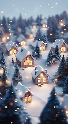 JPG 편집이미지 설경 산 주택 사람없음 빛 마을 고요 미니어처 눈 소나무 야간 숲속 보케 쌓인눈 눈내림 눈덮임 편집실사 AI포토 AI콘텐츠 자연요소 나무 컨셉 겨울 날씨 눈_날씨 풍경 건물 모형 숲 CG 파일형식