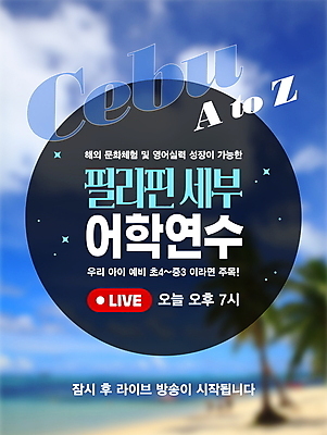 편집이미지 영어 교육 포스터 아시아 바다 세부 필리핀 해변 사람없음 야자수 어학연수 라이브 이미지편집 AI파일 나무 문자 나라 동남아시아 유학 파일형식 벡터