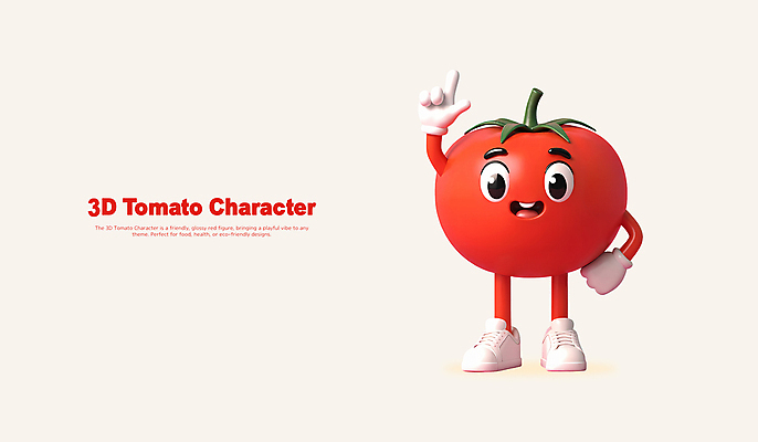 PSD 편집이미지 허리손 장갑 신발 토마토 3D캐릭터 말하기 사람없음 빨간색 3D 귀여움 가리킴 즐거움 과일캐릭터 편집3D 캐릭터 잡화 감정 컬러 포즈 컨셉 채소 모션 손짓 디지털합성 파일형식