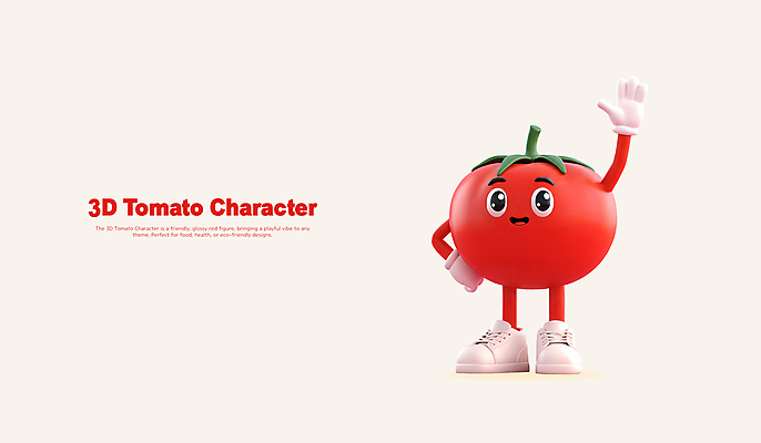 PSD 편집이미지 허리손 장갑 신발 토마토 3D캐릭터 미소 사람없음 빨간색 3D 손들기 귀여움 인사 과일캐릭터 편집3D 캐릭터 잡화 컬러 포즈 컨셉 채소 모션 표정 예절 디지털합성 파일형식